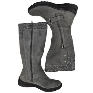 Womens Baretraps Adele Boots Size 7.5 Gray Suede Cold Weather Bare Traps